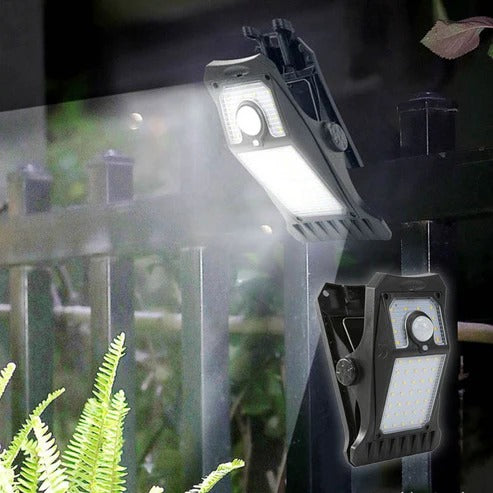 Luz de Panel Solar con Clip & Sensor de Movimiento