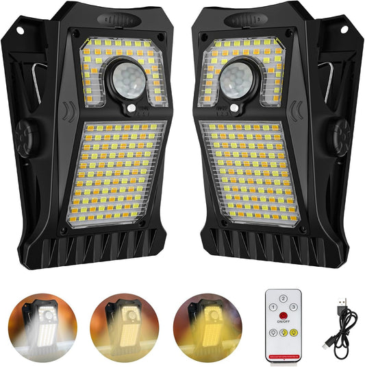 Luz de Panel Solar con Clip & Sensor de Movimiento
